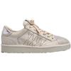 PANCHIC SCARPA ALLACCIATA P01 DONNA IN PELLE E SUEDE LUREX IVORY-SILVER