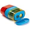 Carioca temperamatite con contenitore con gomma in plastica trasparenete (1 pezzo)