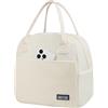 Moyad Borsa Termica Porta Pranzo Riutilizzabile Borsa Frigo Piccola Pranzo Ufficio Manutenzione di Freddo e Caldo per Uomo/Donna/Bambino per Lavoro Scuola, Twill Nero