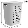 Roth Portabiancheria 55lt Jona Bianco con Coperchio