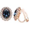 Vogem Orecchini a Clip da Donna Senza Fori Cubic Zirconia Orecchini a Clip con Grande Cristallo Orecchini a Clip Senza Nickel Gioielli di Moda per Matrimonio, Zirconia cubica, Zircone