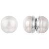 vogem Orecchini magnetici da donna, 10 mm, perle magnetiche, senza fori per le orecchie, perle, placcati in oro bianco, Perla, Perla sintetica, TCE1301W1-DE