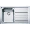 FRANKE Lavello 1 Vasca, Serie Neptune NEX 611, 86 cm, Gocciolatoio a DX, Acciaio Inox Satinato - 101.0040.731 -