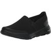 Skechers Go Walk 5 Apprize, Scarpe da ginnastica Uomo, Tessuto Nero Sintetico Con Finiture Nere, 43 EU