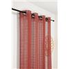 Linder - Tenda a quadri alsaziani - Finitura occhielli colore canna fucile - Colore rosso veneziano - 145 x 260 cm - 60% poliestere 40% cotone - Tessuto e tinto in Francia - Collezione Kelsch