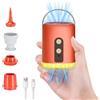 Rubessia Pompa Elettrica per Materasso Gonfiabile, 1600mAh Pompa Elettrica Portatile, 4.5KPa Mini Pompa Sottovuoto Con 4 Ugelli,Luci e Borsa Conservazione per Materassi ad Aria, Piscina Giocattoli gonfiabili