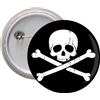 Spilla Calamita pins badge frigo Ø 45 mm Teschio Pirati Jolly Roger bandiera