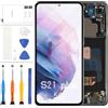 LADYSON Schermo LCD OLED per Samsung Galaxy S21 Plus 5G SM-G996B SM-G996B/DS SM-G996U Schermo di Ricambio per Samsung S21+Plus 5G Display LCD Touch Digitizer Assembly Kit di Riparazione con Telaio (nero)