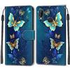 Mo-Beauty Cover per Huawei P20 Lite/Nova 3E, Cover Huawei P20 Lite/Nova 3E a Libro, Custodia in Pelle con Magnetica Portafoglio Custodia Silicone TPU Antiurto,Funzione Supporto Slot Schede(Farfalla 4)