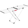 Vileda Doble Stendibiancheria Doppio, Estensibile, Stendino Maxi 22 m, con Ruote, in Alluminio/Resina, Bianco, 8 x 60 x 130 cm
