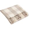 Yard Coperta in cotone 100% con nappe a quadri Chesil Naturale - 130x170 cm