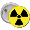 Spilla Calamita pins badge frigo Ø 45 mm Radioattivo radiazioni pericolo danger