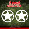2 Adesivi STELLA US ARMY Jeep CJ CJ3 CJ5 stickers cm 35 star military 4X4 mod 03