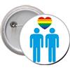 Spilla Calamita pins badge frigo Ø 45 mm LGBT Lesbiche Gay Bisex Trans simbolo