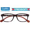 Industrie Ottiche Italiane Srl Occhiale Da Lettura Corpootto C8 President Tartaruga-Marrone+2,00