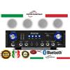 Fenton KIT AUDIO FILODIFFUSIONE USB SD BLUETOOTH + 4 SPEAKERS DA INCASSO DIAMETRO CM 13