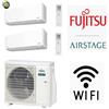 Fujitsu GARANZIA ITALIA ULTIMA VERSIONE Condizionatore R32 Fujitsu Dual Split 7000 + 12000 AOEG14KBCA2 + ASEH07KMCG + ASEH12KMCG WIFI