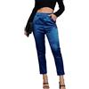 Fakanhui Abito da donna in raso di seta casual elastico a vita alta elasticizzato pantaloni eleganti pantaloni, C03 Blu Chic, XX-Large