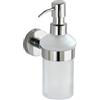 WENKO 20208100 Dispenser sapone Bosio lucido, 0.2 L, Acciaio inossidabile, 7 x 18 x 11 cm, Lucido