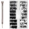 JOCXZI 1 set viti per occhiali kit riparazione-Set Di Viti Autofilettanti,Set Di Viti A Testa Piatta,Viti Di Riparazione Elettronica,Viti Piatte,per Occhiali da Vista per Computer,con Cacciavite