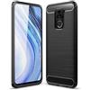 FORCELL CUSTODIA B-CASE TPU SILICONE COVER CASE PER XIAOMI REDMI NOTE 9 CARBON METAL BLACK