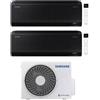 Samsung CLIMATIZZATORE SAMSUNG WINDFREE BLACK DUALSPLIT 7000+7000+AJ040TXJ INVERTER R-32 WI-FI