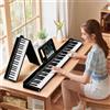 TERENCE Pianoforte Digitale 88 Tasti Rosa,Tastiera Pianoforte con Semi-Ponderato,con Registrazione e Supporto Bluetooth，con Pedale e Altoparlante a 4 Unità, Scelta Preferita per Principianti,nero