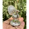 Statua idolo Mayura pavone religioso indù Indras in argento 999, 16 gm, 5,5 cm