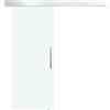 HOMCOM Porta Scorrevole in Vetro Trasparente con Binario e Maniglia in Alluminio per Bagno Cucina Studio 210x75x0.8cm