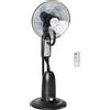 HOMCOM Ventilatore Oscillante con Nebulizzatore Deumidificatore e Telecomando | 3 Modalità e Timer 12h | Ф44.5cm x 120cm|Aosom