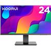 KOORUI Monitor 24 pollici, Schermo 24 Full HD(1920x1080), IPS, 75Hz, 5 ms, VGA, HDMI, 99% sRGB, Flicker Safe