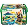 BRIO World - Set Deluxe Ferrovia a Tema Dinosauri, Set Costruzioni Trenino in Legno, Giocattolo per Bambino e Bambina 3+ Anni