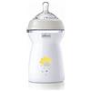 Chicco Natural Feeling Biberon Anticolica 6 Mesi + da 330 ml, Biberon con Tettarella in Silicone Morbida e Flessibile, Adatto per Allattamento Misto, Flusso Veloce, Colore Neutro
