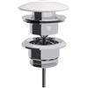Lineabeta Piletta click clack regolabile 0-80mm con tappo bianco lucido