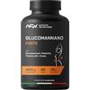 NFW® GLUCOMANNANO FORTE 180 capsule - 4000mg Glucomannano puro, con Prebiotici, Cromo e Vitamina B3 | Dosaggio Alto Ottimale | Fibra Naturale Vegetale per sensazione Sazietà.