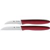 WMF Set di coltelli, 2 Pezzi, spelucchino e Coltello da Verdura, Lama in Acciaio, Manico in plastica, Rosso