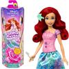 Mattel Disney Princess - Ariel Spin & Reveal, set con bambola e 11 sorprese da scoprire, 5 accessori e 5 adesivi inclusi, look ispirato al film Disney, giocattolo per bambini, 3+ anni, HTV88