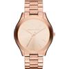 Michael Kors Orologio Slim Runway da donna, movimento al quarzo a tre lancette da 42 mm con cinturino in acciaio inossidabile, 42 mm, Tono oro rosa e rosa chiaro
