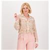 Rebeka Ross Camicia in georgette fantasia con dettagli in pizzo