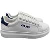 4us Paciotti Sneaker da uomo con inserto a contrasto e suola 5 cm