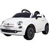 Aziamor Fiat 500 Auto Elettrica 12V Con Telcomando Parentale Colore Bianco
