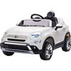 Aziamor Fiat 500X Auto Elettrica 12V Con Telcomando Parentale Colore Bianco