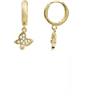 LUXENTER Orecchini con zirconi scintillanti rifiniti in oro giallo 18k - Kaduro, Pequeños, Metallo, Zirconia cubica