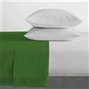 Home Tresor - Lenzuolo Sopra Singolo, in Puro Cotone, Made in Italy, cm. 150x300, Verde Prateria