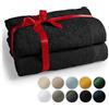 Blumtal Telo Doccia Premium - Set di Asciugamani da Sauna 80x200cm - Asciugamano da Doccia Certificato Oeko-TEX - 100% Cotone - Asciugamani Doccia Grande - 2 Pezzi - Nero