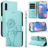 Bravoday Cover per Samsung Galaxy A50 / A30S / A50S, Custodia in PU Pelle Portafoglio Flip Schede con Slot per Carte, Magnetica Antiurto Cover per Galaxy A50 / A30S / A50S, Verde