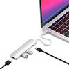SATECHI Hub USB C 4 in 1 Slim Classic, Adattatore Multiporta con HDMI 4K, Ricarica PD da 60W, 2 Porte USB-A, per MacBook, Windows e Dispositivi USB Type-C - Argento