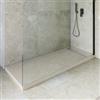 DEGHI Piatto doccia 170x70 cm in acrilico effetto pietra sabbia con canalina in acciaio - Denb