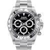 Seestern Sugess S418-2 Cronografo Automatico Acciaio Nero Bianco Zaffiro Orologio Uomo