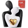 XMGZQ Regali di Coppia,Coppia di Innamorati Statua,Statua Decorativa da Interno per Coppie,Soprammobili Moderni per Casa - Scultura d'Amore,Regalo Anniversario Matrimonio Figure,Romantico Scultura